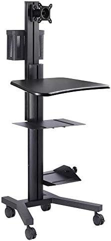 PC Computer Desktop Rolling Mobile Cart Workstation