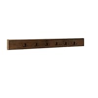 Alaterre Sonoma 48" Metal and Reclaimed Wood Wall Coat Hook, Brown