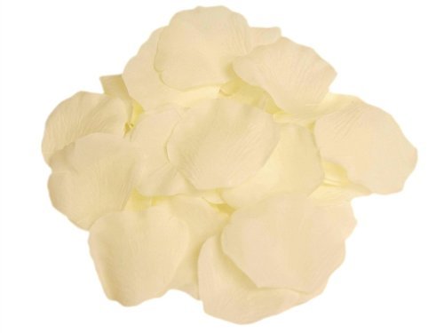 BalsaCircle 2000 Silk Rose Petals Wedding Decorations Bulk Supplies - Ivory