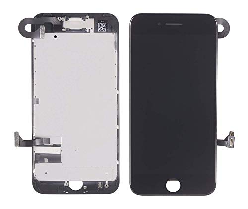for iPhone 7 Screen Replacement Black 4.7", LCD Display with 3D Touch Digitizer Frame Full Assembly Repair Kit, with Proximity Sensor, Ear Speaker, Front Camera, Screen Protector, Repair Tools