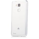 iCues | Compatible with Huawei Ascend Mate 7 | Transparent TPU Case Clear | [Screen Protector Included] Clear Rubber Cover Crystal Transparent Silicone Shell TPU Minimalist