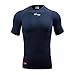 Sunndy Fast Dry Men's Short Sleeve Compression Shirt- 4 Way Stretch For Greater Mobility- Reduces Muscle Vibration- Soft & Breathable- Ideal for Activities & Sports- Available In Many Sizes & Colors