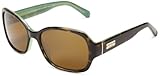 Kate Spade Women's Akira Polarized Rectangular Sunglasses,Tortoise Mint,54 mm