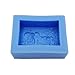 YSCENL Silicone Molds Elephants, Craft Art Silicone Soap Mold Craft Molds, African Elephant Pattern Square Shape DIY Craft Handmade soap Mould - Best Handmade Gifts - Soap Making Supplies