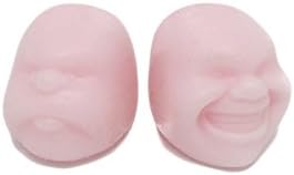 Mini Human Face vent toys, stress ball squeeze face toys, Decompress Pressure relieve set of 4 pcs in pink