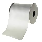 Homeford Firefly Imports Double Faced Satin Ribbon, 4-Inch, 10 Yards, White,