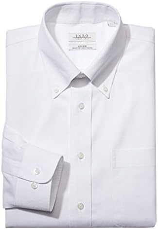 Enro Men's Classic Fit Solid Button Down Collar Dress Shirt (Pack of 2)