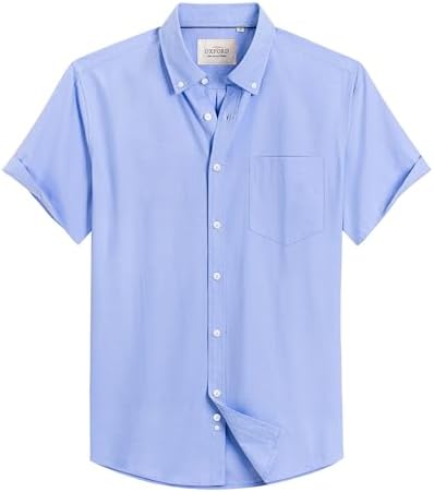 Amazon.com: Edwards Men's Short Sleeve Oxford Shirt Small Blue