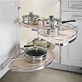 Lemans II Set 2-Shelf Lazy Susan with Soft-Close for Blind Base Corner Cabinets (884 sq. Model 50, Tray Size: 18", Swings Rig