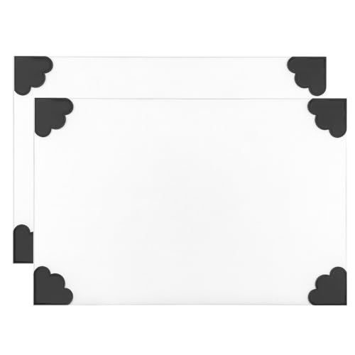 Briartw 2pcs/Set Non-Stick Craft Mat | Heat Resistant Media Surface Mat 15.75x10.24in | Reinforced Corners | Perfect for Stamping, Ink Blending, Stenciling & More! (Includes Protective Film)