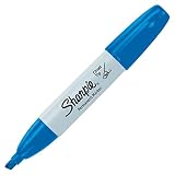 Sharpie Permanent Markers, Broad, Chisel Tip, 12-Pack, Blue (38203)