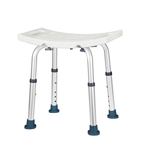 Bath and Shower Bench, Adjustable Bathtub Chair with Non-Slip Seat by Marine Moon, White