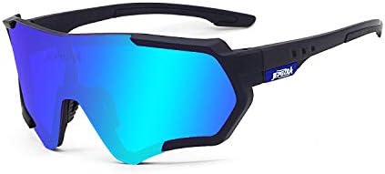 TOPTETN Polarized Sports Sunglasses for Men Women, Bike Glasses Bicycle Sunglasses for Driving Cycling Running Fishing Golf Outdoor Eyewear