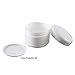 White 2 Ounce Plastic Jar Containers, 24 Pack of Storage Jars with Inner and Outer Lid By Stalwart Travel, Cosmetic, Liquid, Makeup, Organization