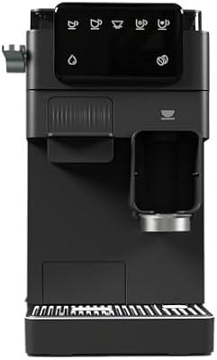 Juno Cafetera semiautomática con molinillo integrado y pantalla táctil | Café en grano recién molido sin cápsulas | Compacta, intuitiva y fácil de limpiar | Color negro