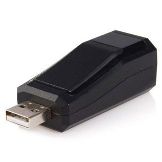 Compact Black Usb 2.0 To 10/100 Mbps Ethernet Network Adapt
