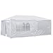 Smartxchoices 10' x 20' Outdoor White Waterproof Gazebo Canopy Tent with Removable Sidewalls Windows Heavy Duty Tent for Party Wedding Events Beach BBQ…