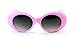 V.W.E. Vintage Sunglasses UV400 Bold Retro Oval Mod Thick Frame Sunglasses Clout Goggles with Gradient lens (Pink)