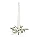 LampLust Christmas Candle Rings Wreaths 3 Inch Center, Set of 4, Frosted Mistletoe Mini Wreath with Pearl Beads, Fits Standard Tapers, Candle Rings for Tapers, Christmas Table Decor, Holiday Decor