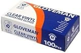 Gloveman Clear Vinyl Gloves Medium – Disposable Powder-Free Latex-Free 100 view 7