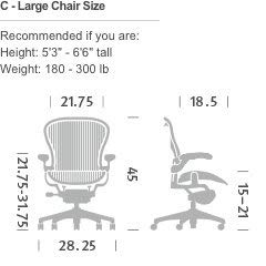 Herman Miller Classic Aeron Task Chair: Highly Adj w/Lumbar Pad - Tilit Limiter w/Seat Angle Adj - Fully Adj Vinyl Arms - Carpet Casters (Certified Refurbished) - Thumbnail 4