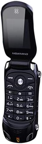 Giuoke Sports Car Model F15 Mini Flip Phone Dual SIM Card MP3 Backup Phone Best for Kids Students (Black)