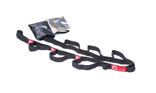 Yoga EVO elastische Stretching Strap 8 Fuß durch Yoga EVO + Tragetasche (Black)