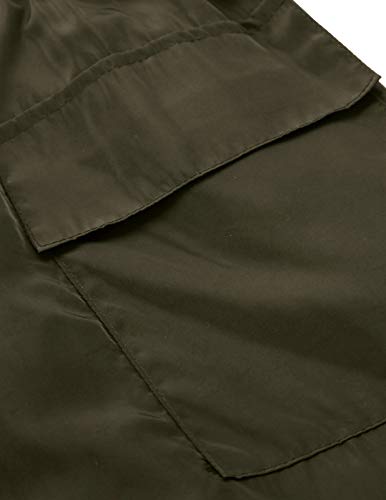 Waterproof Rain Women Lightweight Reusable Hiking Hooded Coat Jacket for Outdoor Activities M Army Green - Thumbnail 5