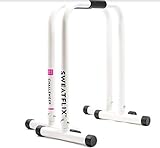 SWEATFLIX Dip Bar Station for Home Workout: BodyRock Challenger Exercise Bars for Dips & Calisthenics - Parallette Equipment toÂ  Build Core Strength, Balance & Tricep, Arm & Shoulder Muscles - 2 Bars