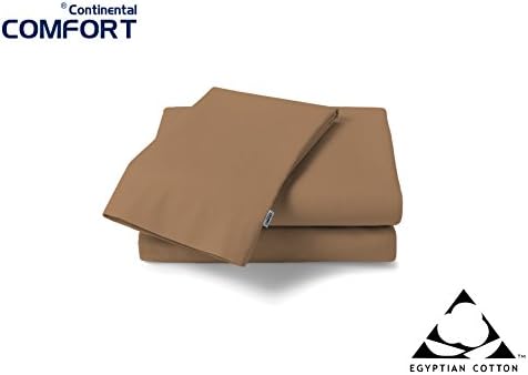 EGYPTIAN COTTON..EGYPTIAN MADE (Certified), Flat bed sheet, King (100.2" W x 106.3"), Fashion color (Iced Coffee)
