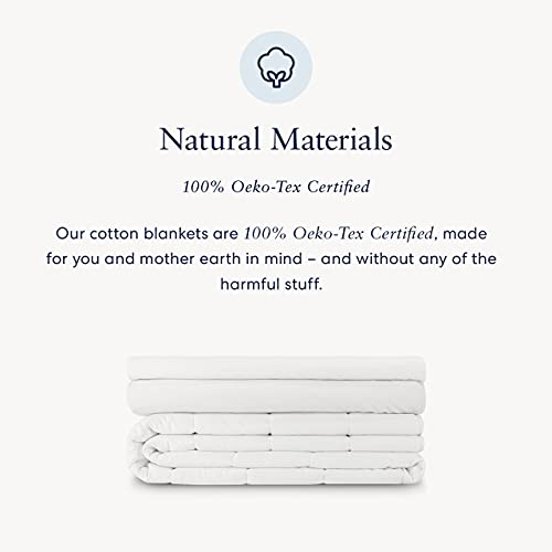 Luna [Cotton Cooling Weighted Blankets + Duvet Covers] 3pc Breathable All Seasons Weighted