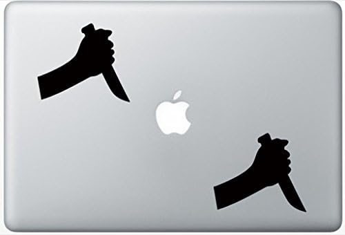 Spooky Hand Knife Silhouette Slasher ArcDecals78601173 Set Of Two (2x) , Decal , Sticker , Laptop , Ipad , Car , Truck