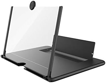 LIZHOUMIL 12 inch HD Cell Mobile Phone Screen Magnifier Video Amplifier Foldable 3D Zoom Enlarged Screen Expander Non-Slip Bracket Stand Black (HD00170)