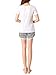 VENTELAN Women's Cute Zebra Sleepwear Short Sleeve Pajamas Casual Summer Nighty, White, Large(USA Size:12-14)