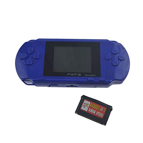 Livoty Playstation Kids Handheld Game Console Portable Gaming System 16 Bit Classic Game Console LCD Game Player (Blue)