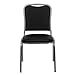 Flash Furniture Hercules Stacking Banquet Chairs with Padded Seats, Vinyl Upholstered Event Chair with 500-lb. Static Weight Capacity, Set of 4, Black
