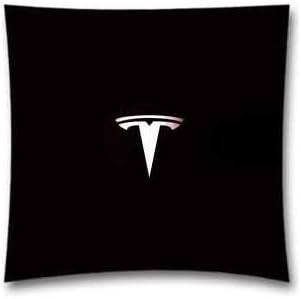 AM Kingdom NFL Texans Square Pillowcase with Tesla Motors Logo Art Design 18x18 Inch (45x45 Cm)