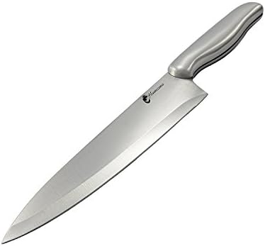 Huenzeno 8 Inch Chef Knife Stainless Steel Professional Sharp Knife with Ergonomic Handle Cutlery Kitchen Knife Best for Slicing Dicing Chopping Mincing of Meat Fish Fruits Vegetables