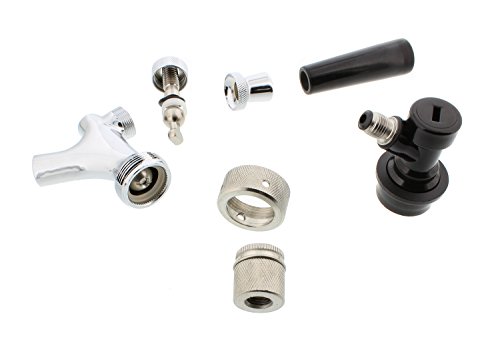 Beer Tap Faucet with Ball Lock – Compact Chrome Plated Brass Dispenser for Keg Tap – No Hose or Picnic Faucet Needed - Thumbnail 3