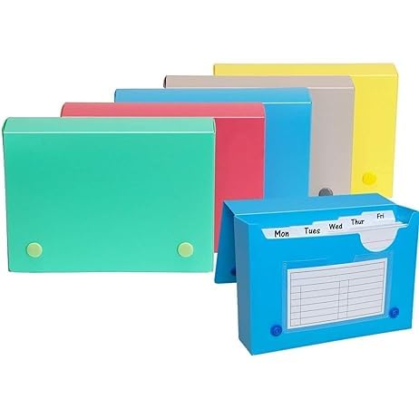 Photo 1 of 1InTheOffice Index Card Case, 3" x 5" Index Card Holder, Assorted Colors (4 Pack)