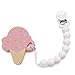 Ali+Oli Teething Toys for Babies (Pink Ice Cream) BPA Free Silicone Teether with Multi-Textured Surface