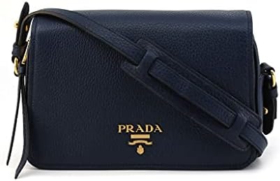 Prada Ivory Vitello Phenix Leather Flap Crossbody Bag Gold