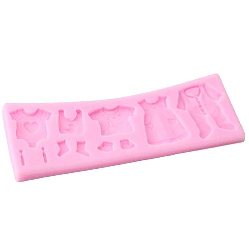 Binglinghua Lovely Baby Clothes Silicone Fondant Mold 3D Cupcake Chocolate Candy Pastry Mold Wedding Cake Decorating Tools