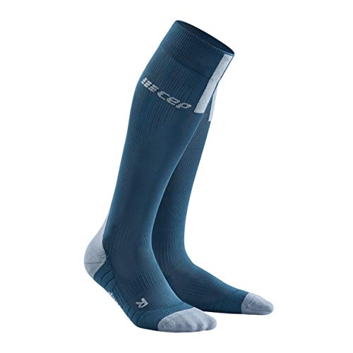 CEP Men's Compression Run Socks Tall Socks Blue/Grey III in