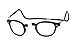 Clic Magnetic XXL Vintage Oval Reading Glasses in Black ; +2.50