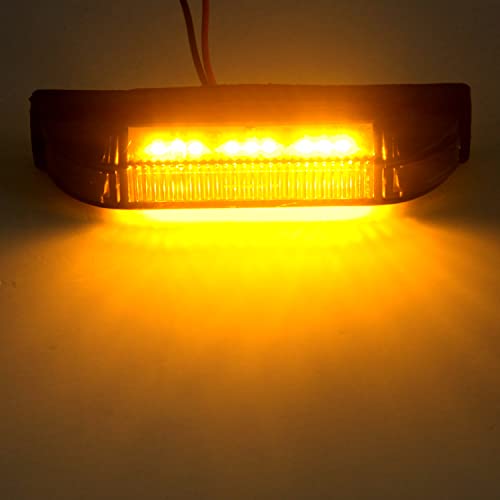 Smoked Amber Full LED Center Grille Lights Kit, 4Pcs 4 Inch Running