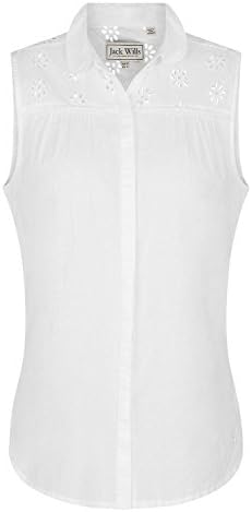 Jack Wills White Cotton Sleelevess Blouse White 6