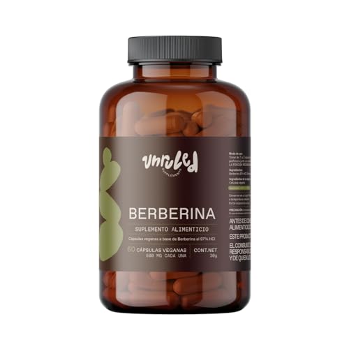 Unruled - Berberina 500mg Capsulas | Alta Pureza HCl al 97% | Suplemento Alimenticio Natural, Sin Rellenos | 60 Capsulas Veganas | Hasta 2 Meses de Consumo