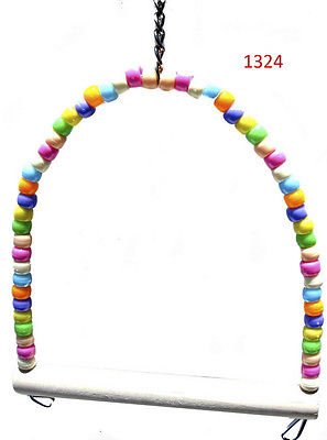 1324 Swing Bird TOY Parrot Cage Toys Cages Parakeet Cockatiel Finch Lovebird Budgie