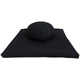 Buckwheat Zafu and Zabuton Meditation Cushion Set (2pc)